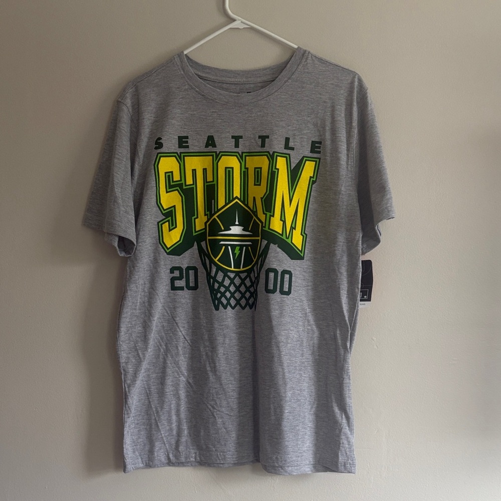 WNBA Seattle Storm Gray Unisex L T-shirt